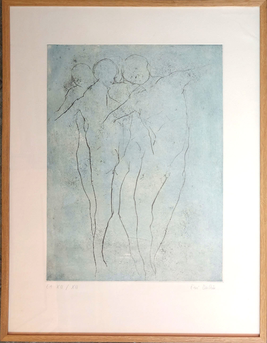 Eric Dalbis. Les danseuses. Achat art, achat eau-forte, achat art contemporain