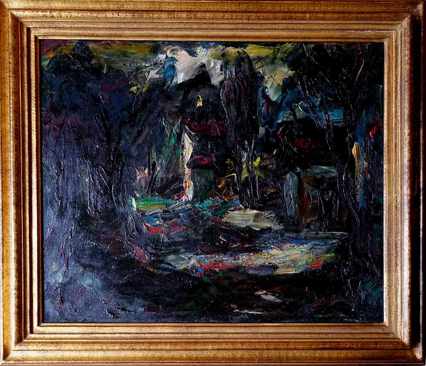 Elemer Vagh-Weinmann. La maison sous les arbres. Huile sur toile