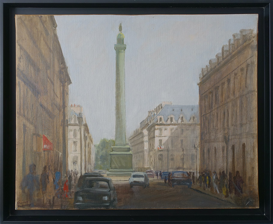 Denis Geoffroy-Dechaume. La place Vendôme. Achat tableau art décoration