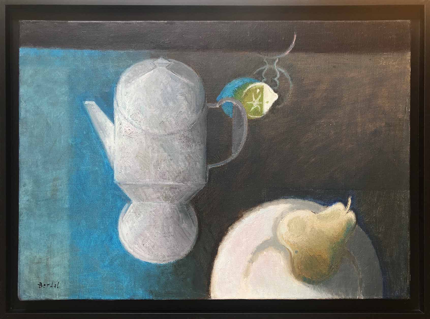 Alex Berdal. Le demi citron. Huile sur toile. Achat tableau, achat art moderne