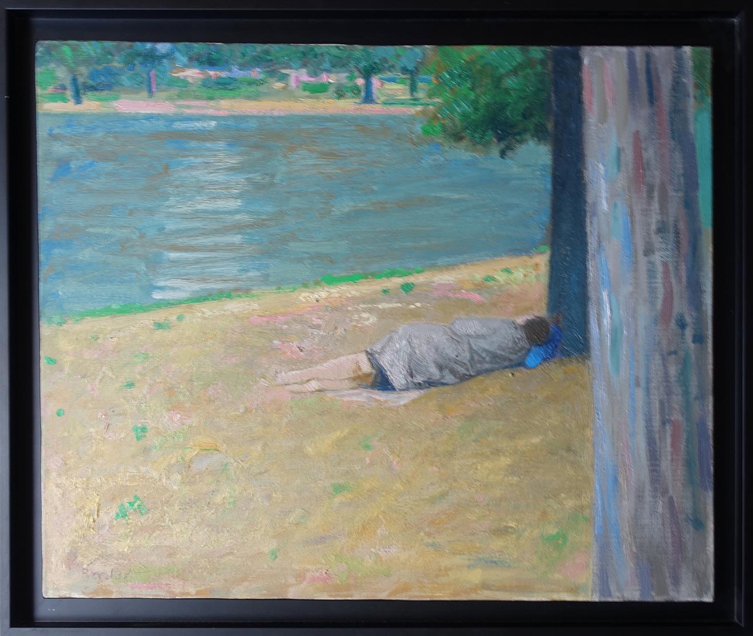 Alex Berdal. Près du lac. Huile sur toile. 