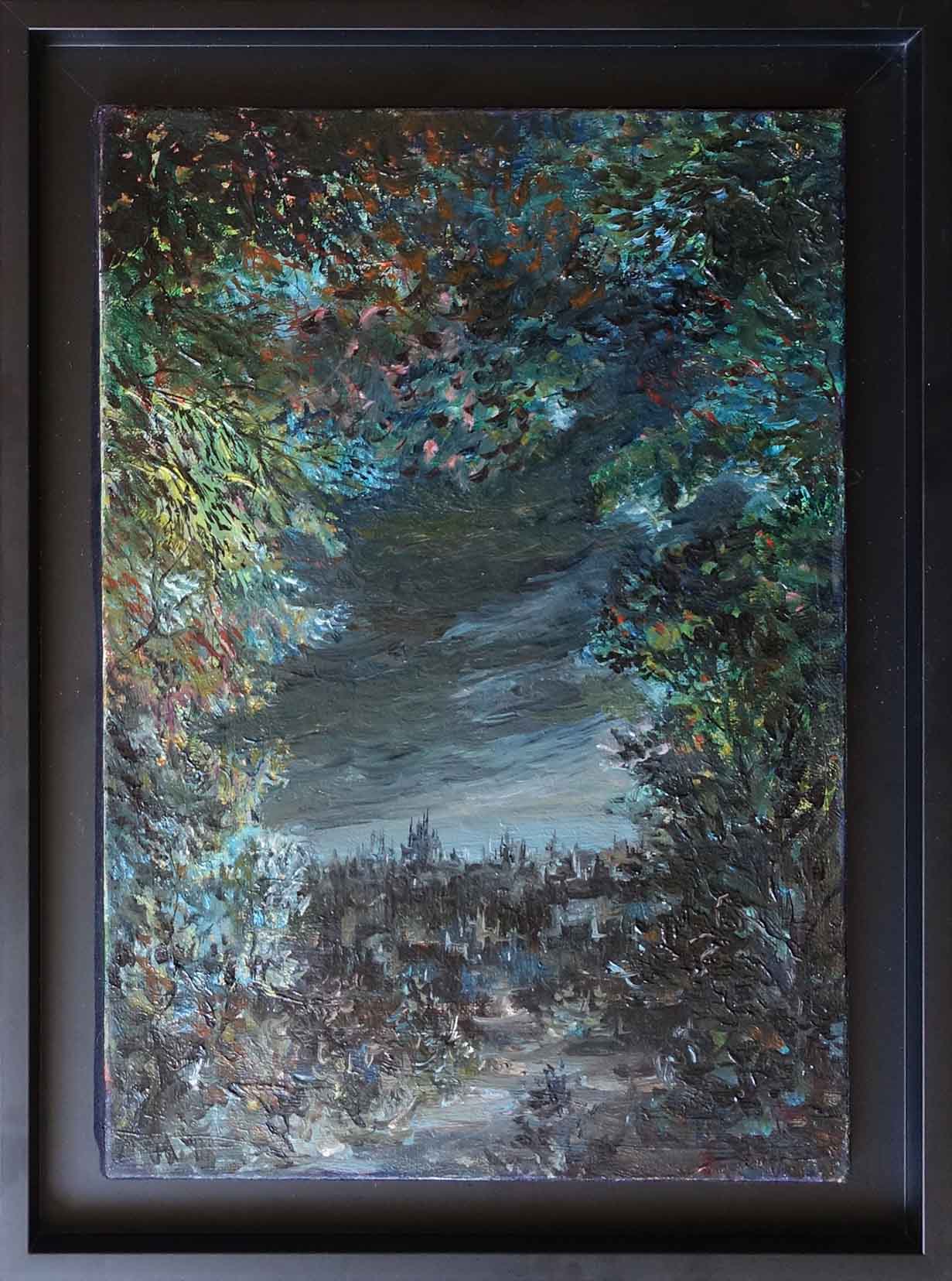 Pierre Clayette. La Ville fantastique. Achat tableau, achat art, achat décoration