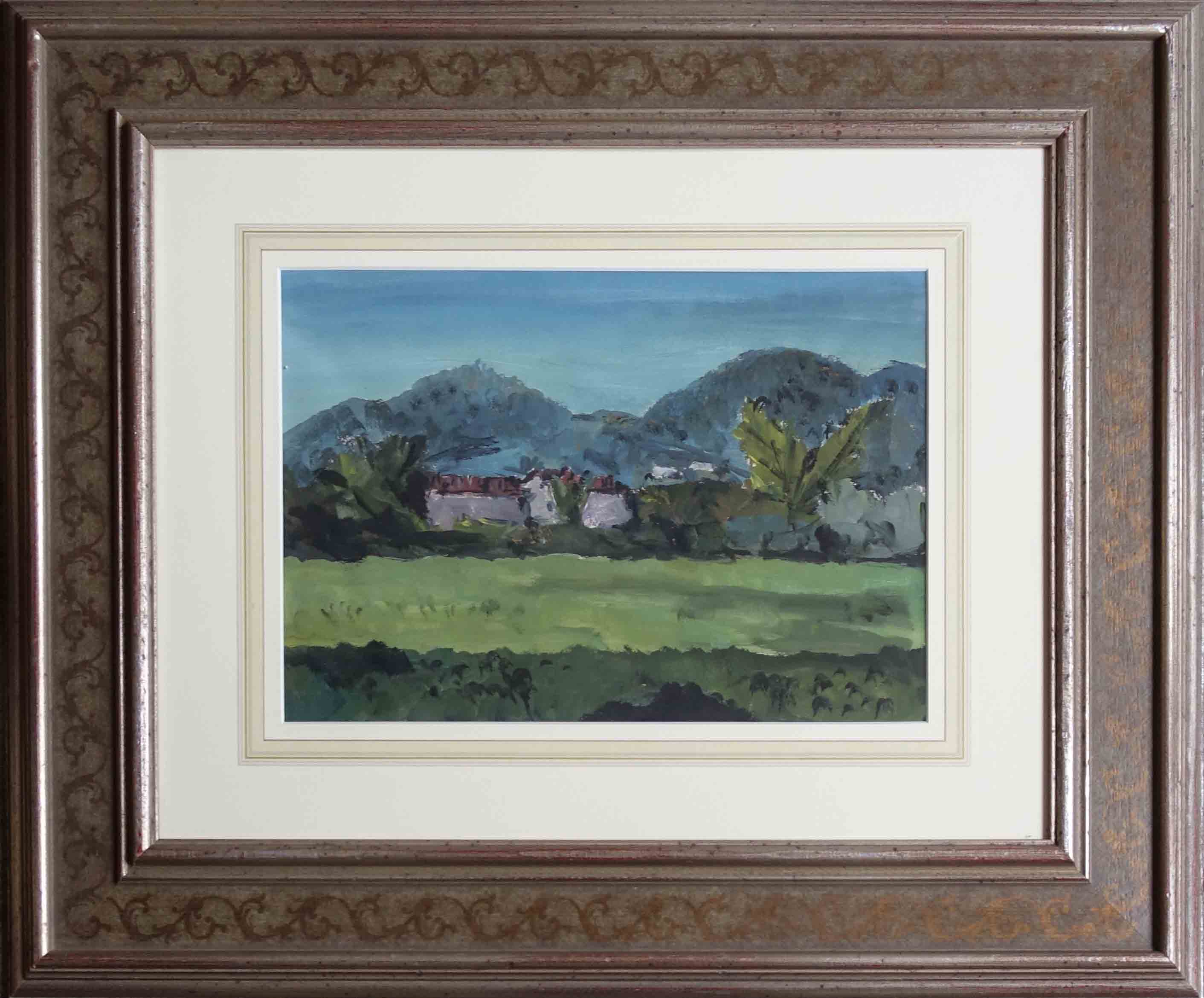Dimitri Bouchène. Village d'Albano. Achat art, tableau, décoration