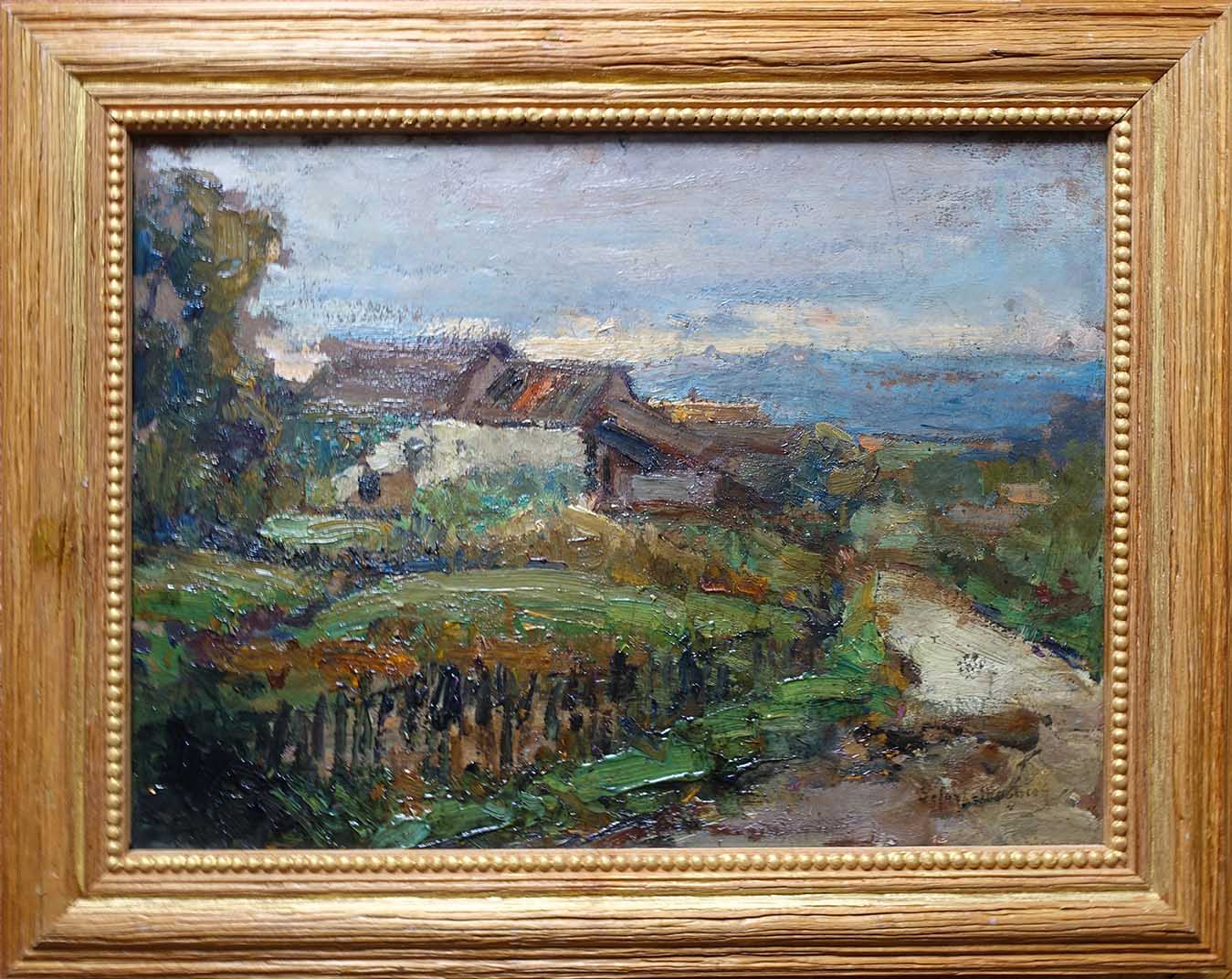 Lefort-Magniez. Hameau d'Arbère. Huile sur toile. Impressionnisme. Achat art, achat tableau, décoration