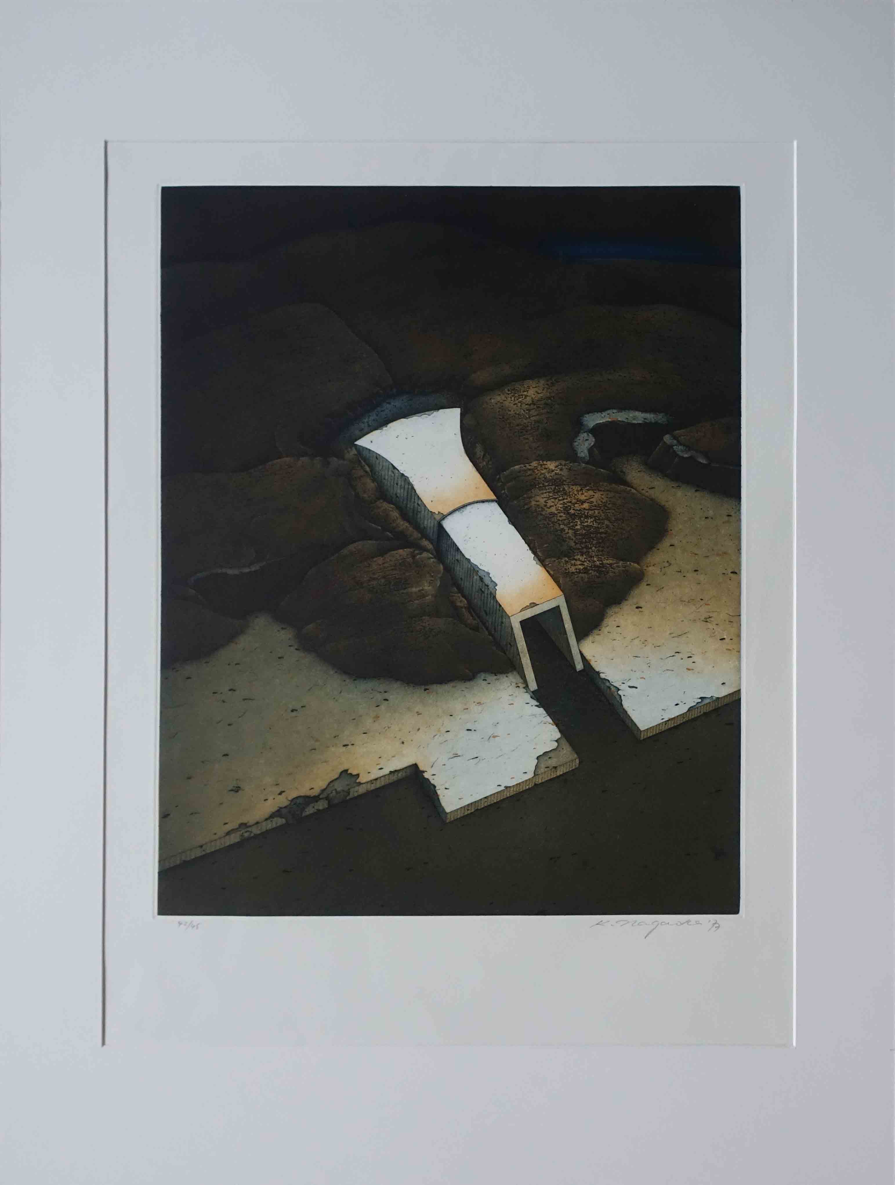 Kuniti Nagaoka. Architecture. Eau-forte. Achat gravure. Achat art contemporain.