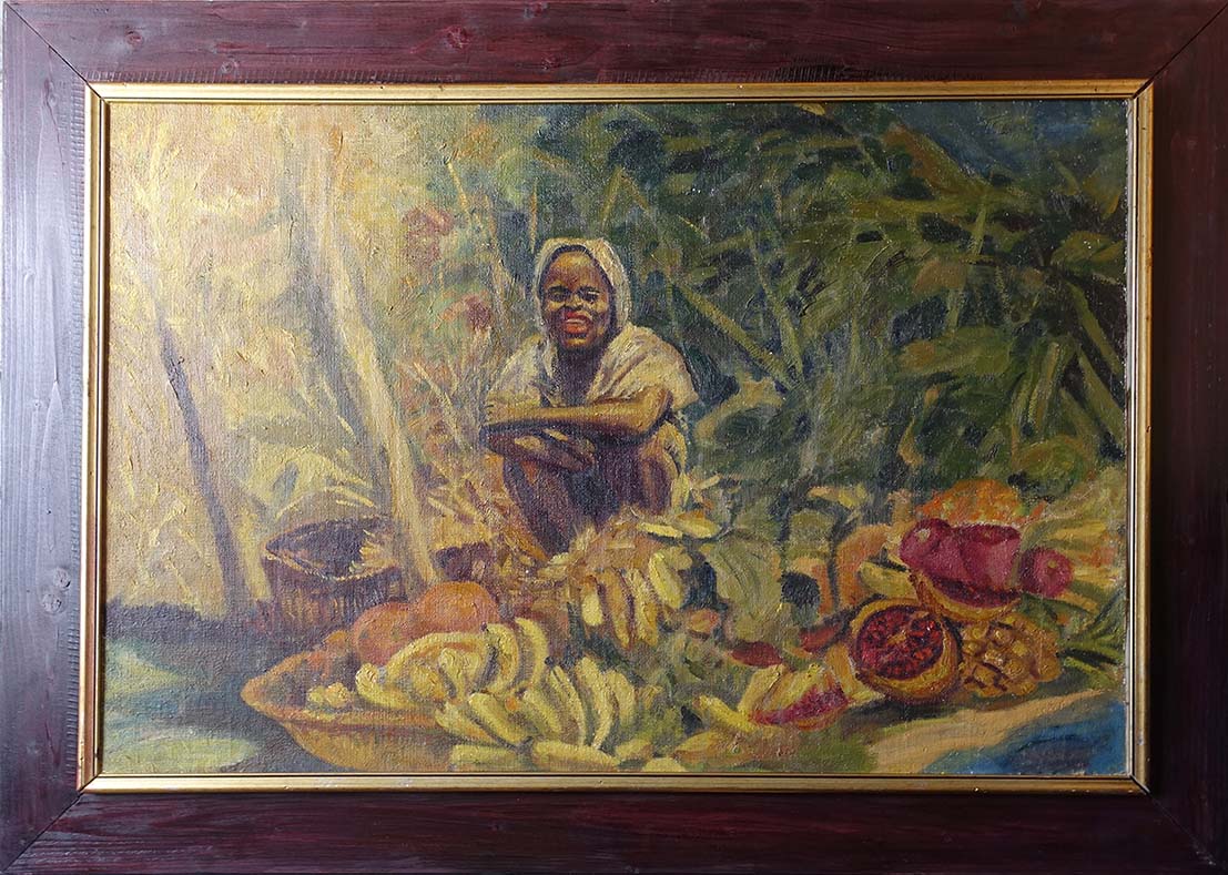 Marché africain. Achat tableau art décoration