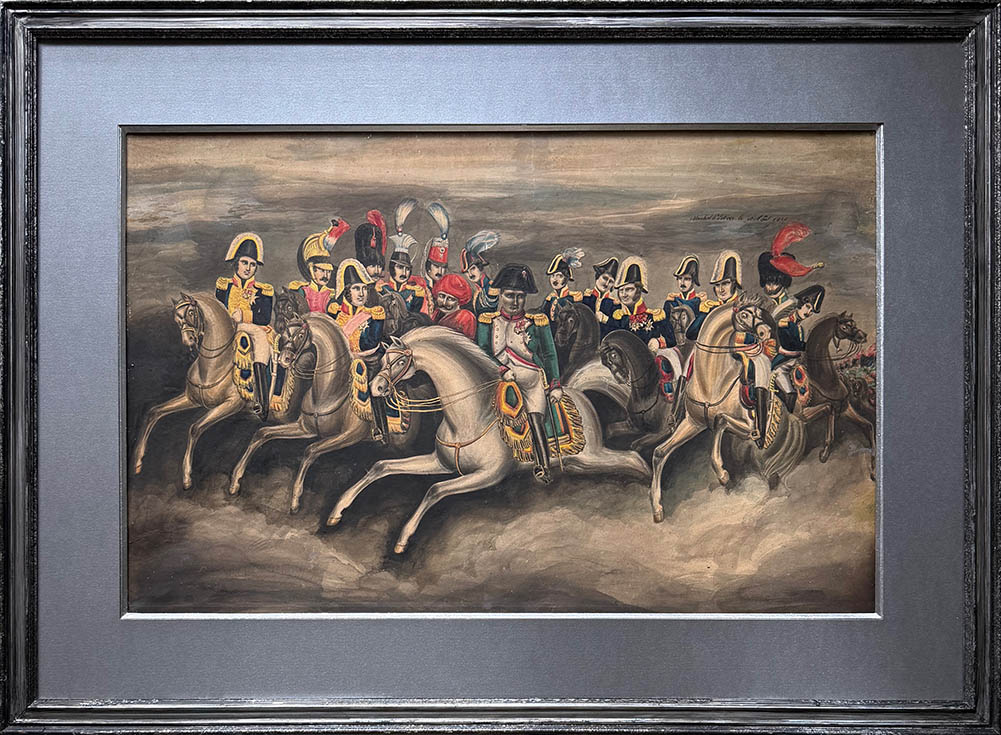 achat tableau peinture napoléon Napoléon et ses maréchaux dans les nuées