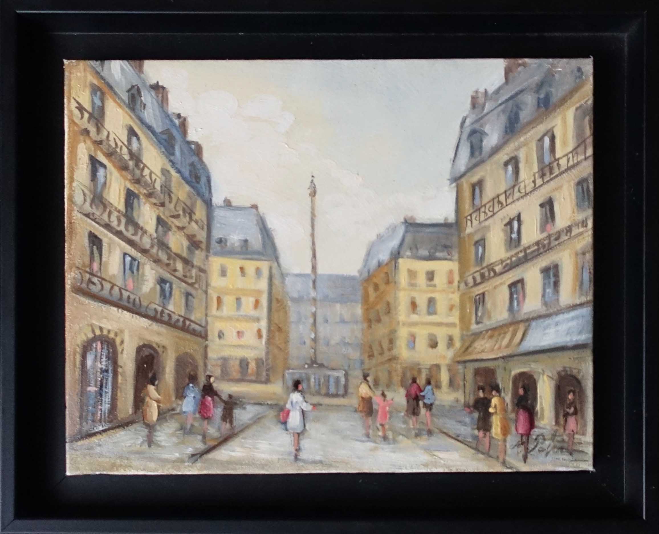 Michel Pabois. Place Vendôme. Huile sur toile. Achat art, achat tableau, décoration