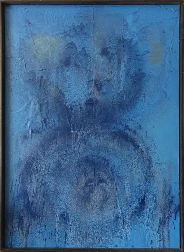 Aline Gagnaire. Bleu derrière bleu. Achat décoration, achat tableau, art