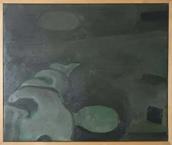Abstraction vert d'eau. Charles Hoffman. Achat art. Achat art abstait,Achat tableauécoration. Achat art moderne. 