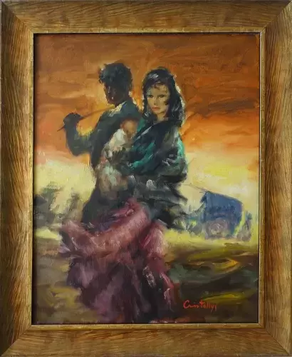 Famille gitane. Vicente Christellys. Acahat art décoration