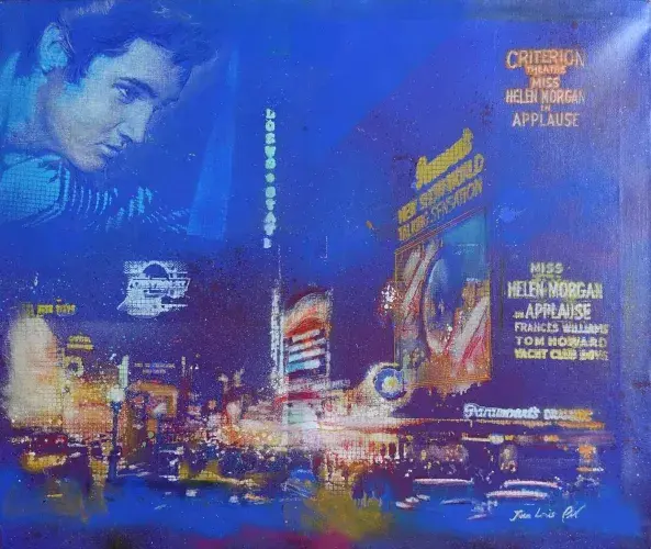 J.L.Pan. Le regard d'Elvis. Achat tableau, achat art, achat tableau Elvis Presley