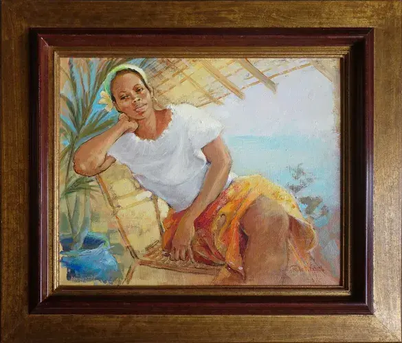 Fanny. Huile sur toile par Jacqueline Tollet-Loëb. Achat art, achat tableau, achat décoration