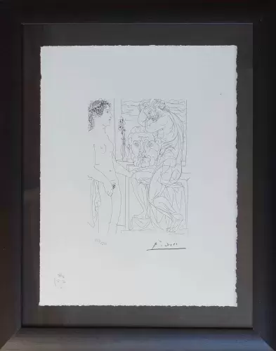 Picasso, Suite Vollard. Modèle nu et sculptures. Suite Spadem 1973.