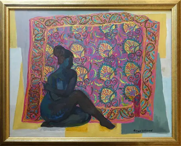 Nu à contre-jour. Roger Worms. Acaht art, achat tableau, achat décoration