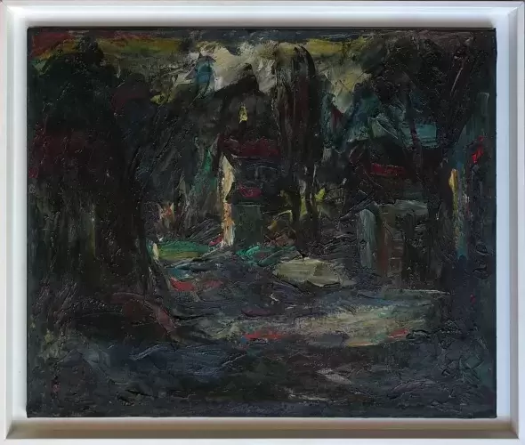 Elemer Vagh-Weinmann. La maison sous les arbres. Huile sur toile