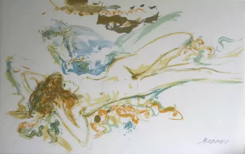 achat lithographie art Nu de jacques pecnard