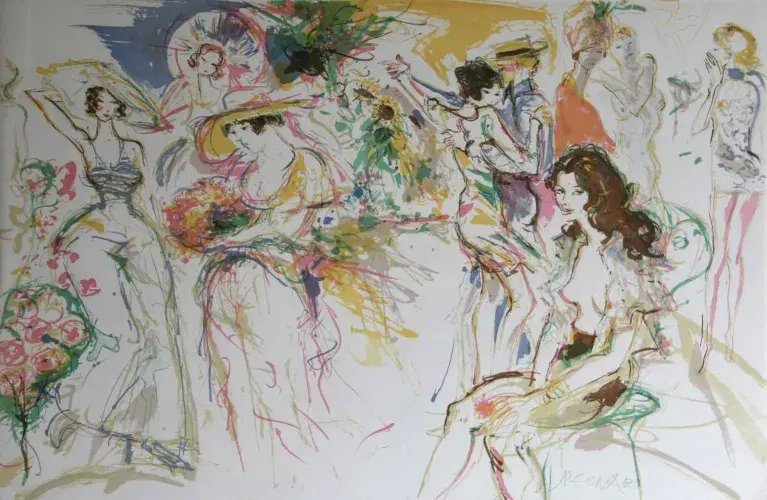 achat art. Bal d'été. Lithographie de Jacques Pecnard.