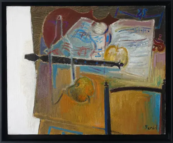 Axel Berdal. La partition. Huile sur toile. Achat art.