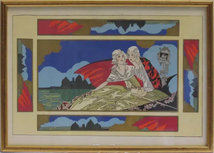 achat tableau Venise Amoureux à Venise d'Umberto Brunelleschi