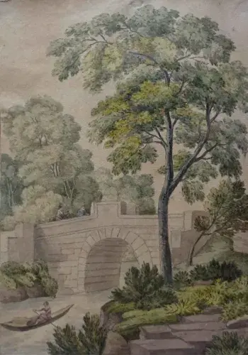 chat tableau décoration aquarelle romantique 1828 Les marais pontin