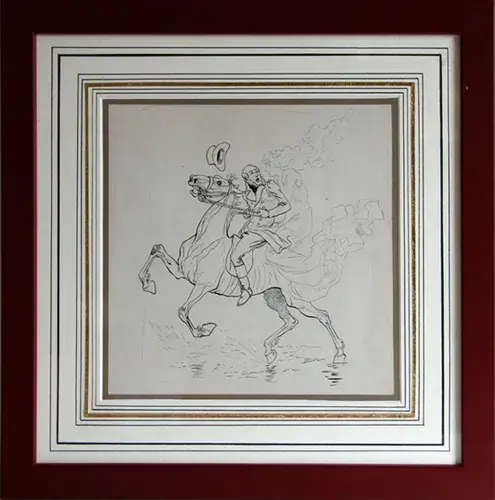 achat tableau peinture Cavalier au fantôme 