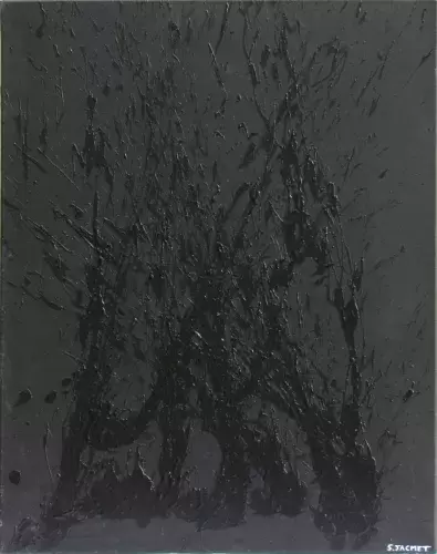 achat tableau peinture Dripping noir de S Jacmet acrylique