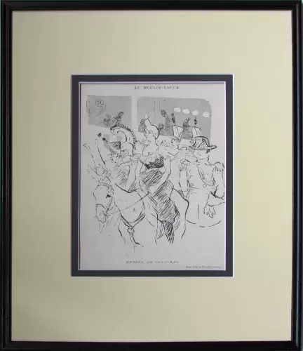 achat tableau Toulouse Lautrec Entrée de Cha-U-Kao au Moulin Rouge lithographie 