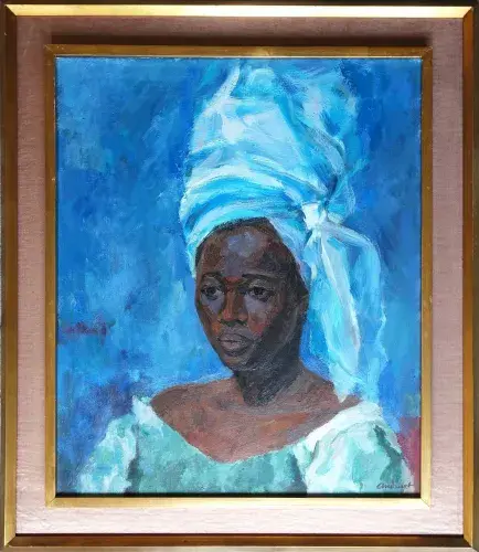 Francis Andruet. Portrait de Mlle Ruby Akuamua. Achat art, achat décoration, achat portrait