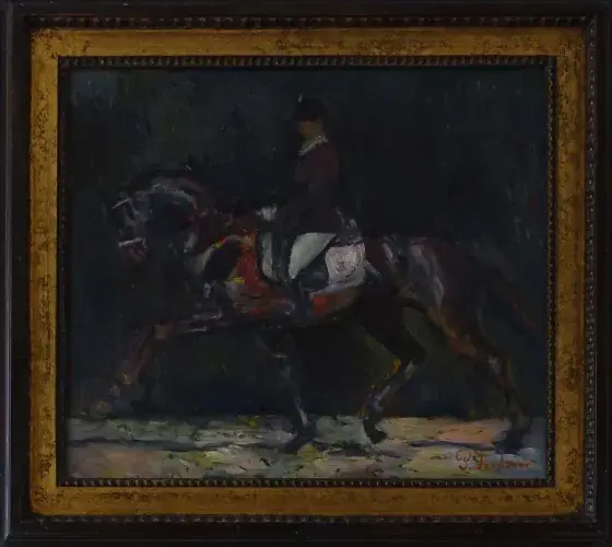 Huile sur toile Le pas espagnol. Patrice Landauer achat art tableau décoration
