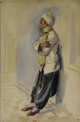 achat tableau peinture Homme au turban d'Italo Stalla