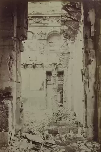 achat photographie historique incendie tuileries salle des Maréchaux.