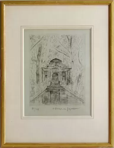 achat tableau peinture La fontaine Médicis d'André Dunoyer de Segonzac