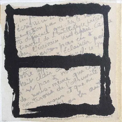 Madeleine Lambert. Albertine disparue E, collage, cadeau décoration art abstrait
