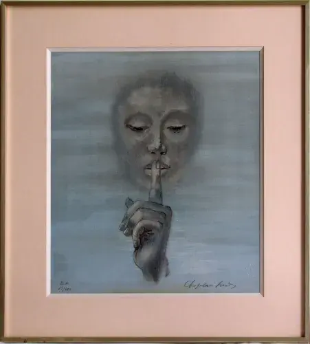 achat tableau Le silence de Roger Chapelain-Midy lithographie