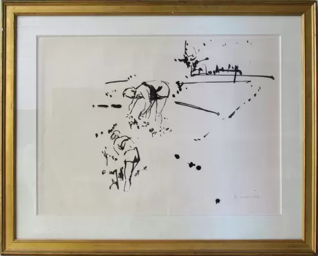 Encre-COMMERE Yves-Les maraîchères achat tableau