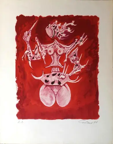 achat lithographie Salon de mai. d'après Lucien Coutaud.