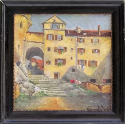 achat tableau peinture Maison aux remparts de Louise Hoff 