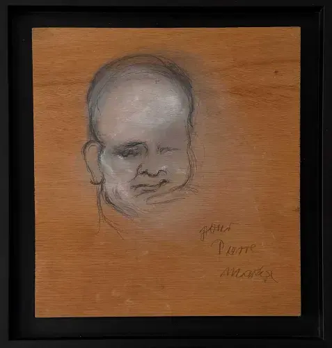 Martha Kuhn-Weber. Pierre pensif. Achat art , achat art expressionniste, achat expressionnisme allemand, 