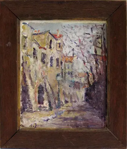 achat tableau peinture Montmartre. Rue Saint Vincent.