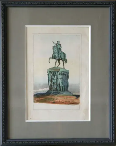 achat tableau gravure Monument à l'Empereur Horace Vernet