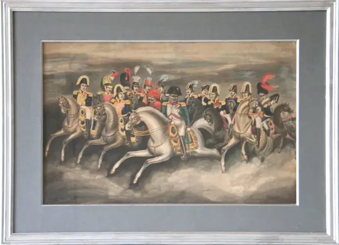 achat tableau peinture napoléon Napoléon et ses maréchaux dans les nuées