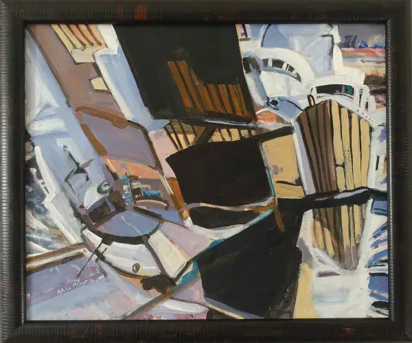achat tableau décoration voilier plaisance Patrice Mérot huile sur toile