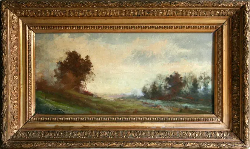 achat tableau peinture décoration paysage école du XIX ème
