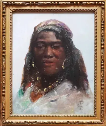 Cristobal Piza-Ensenyat. Femmes aux créoles. Achat art, achat tableaux, décoration