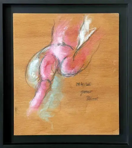 Martha Kuhn-Weber. Poupée rose. Technique mixte. Achat art, achat tableau, achat expressionnisme
