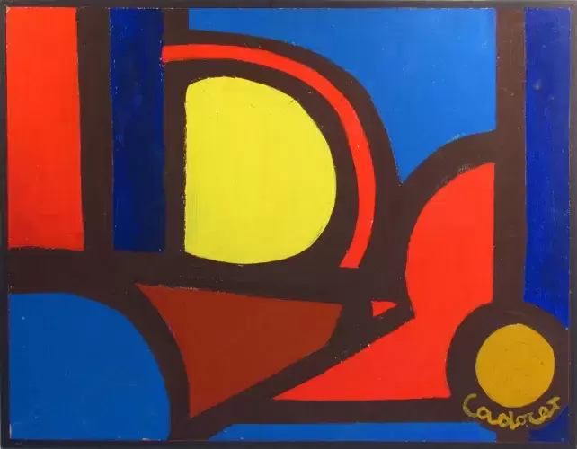 Gouache-CADORET Michel-Composition. Art abstrait. achat tableau