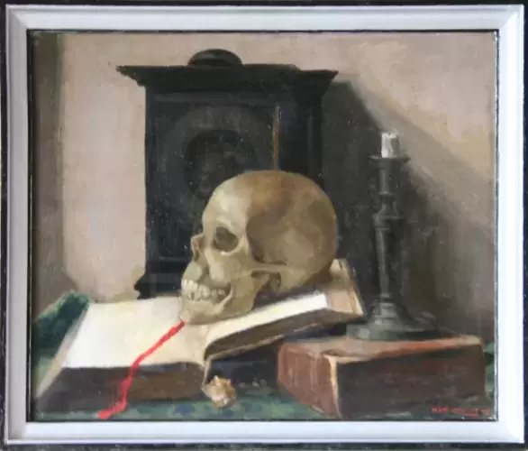 achat tableau peinture vanité Remember de Matti Herfray