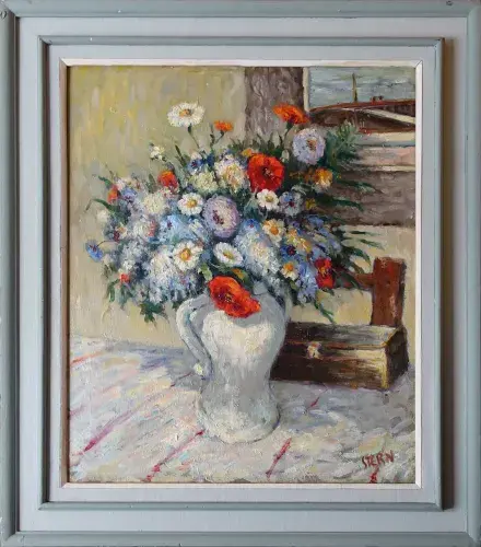 José Joseph Stern. Fleurs des Champs. Achat art, achat tableau, résistance passive.
