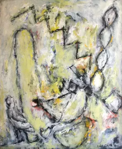 achat tableau peinture décoration vois elle est avec toi de nina gauta